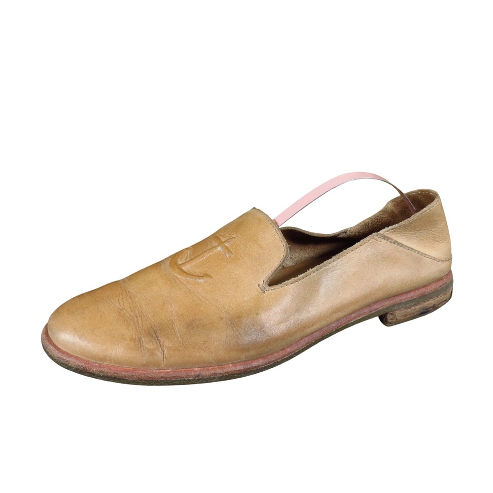 Sperry‎ Seaport Levy Womens Loafer Size 8 Travel Flat Tan Leather Anchor Detail